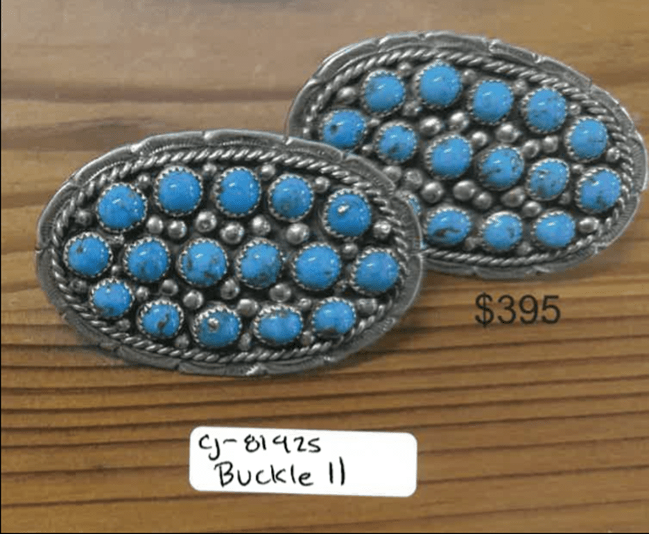 TURQUOISE BELT BUCKLE - $395 - Will Leather Goods